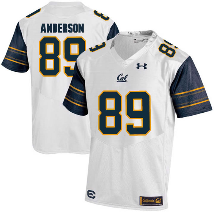 California Golden Bears 89 Stephen Anderson White College Football Jersey DingZhi